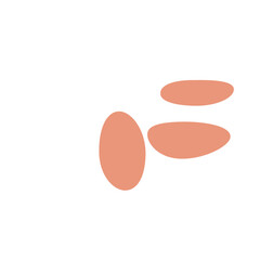 An abstract isolated retro boho oval shape design element.