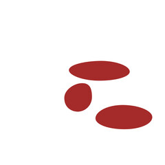 An abstract isolated retro boho oval shape design element.