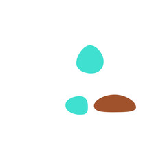 An abstract isolated retro boho oval shape design element.