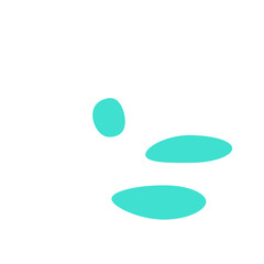 An abstract isolated retro boho oval shape design element.