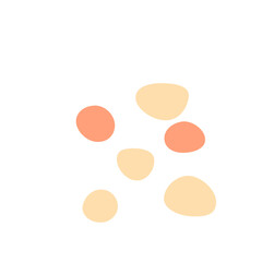 An abstract isolated retro boho oval shape design element.