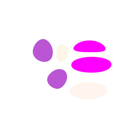 An abstract isolated retro boho oval shape design element.