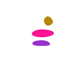 An abstract isolated retro boho oval shape design element.