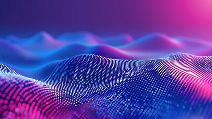 Abstract digital landscape with vibrant blue and pink gradients, creating a futuristic and dynamic atmosphere.