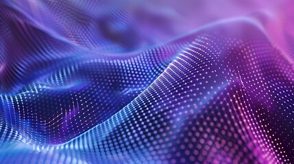 Abstract digital wave background with blue and pink hues.