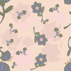 Spring Beauties Seamless repeat pattern. Perfect for wallpaper, fabric and scrapbooking projects.