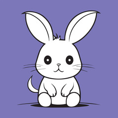 A cute rabbit bunny with a smile vector design