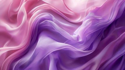 Wavy pink and purple silk fabric creating a flowing texture.