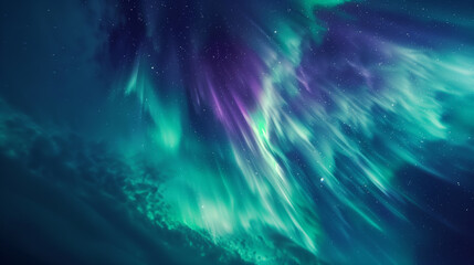 Stunning Close-Up of Aurora Borealis in the Night Sky