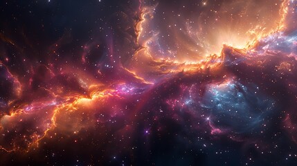 A dense and mesmerizing abstract of the galactic core, countless twinkling stars, vibrant nebula hues, swirling cosmic dust, ethereal glow, high contrast, hd quality, soft focus.