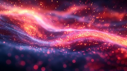 Obraz premium A high-energy abstract background, neon lights twinkling in a chaotic dance, vibrant electric colors, dynamic light streaks, high contrast, hd quality, soft glow, vivid hues, lively patterns.