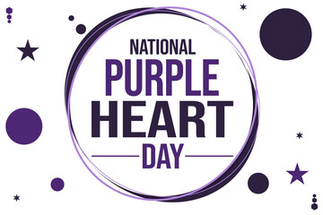 National Purple Heart Day illustration. Purple Heart backdrop. Purple Heart Day Poster, August 7. Important day.