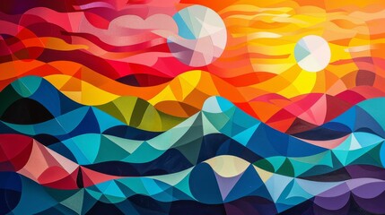Geometric Tides, Tides with geometric patterns and vibrant colors