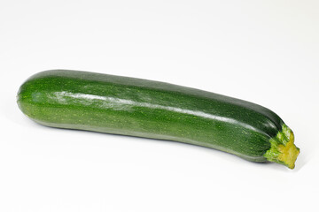 fresh zucchini on a white background