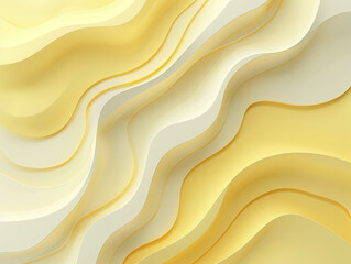 Obraz premium Abstract design with flowing yellow waves and curves, creating a bright and modern background.