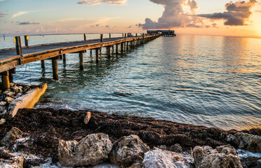 Anna Maria Island at the Main Street Pier with Sea Reflections and Sunrise