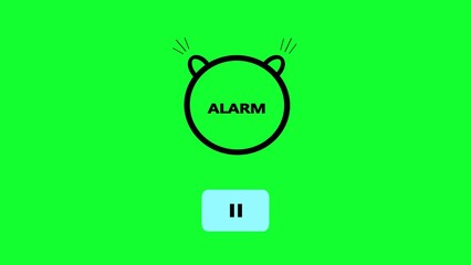 Alarm clock symbol. Alarming clock icon.