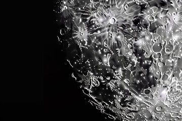 Obraz premium A close-up shot of the Moon against a black background. Astronomy.