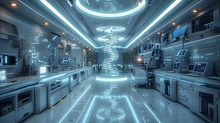 Concept of Modern Biological Gene Laboratory. Generative AI.