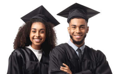 Young graduate university couple
