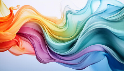 Fototapeta premium Abstract colorful wave on white background