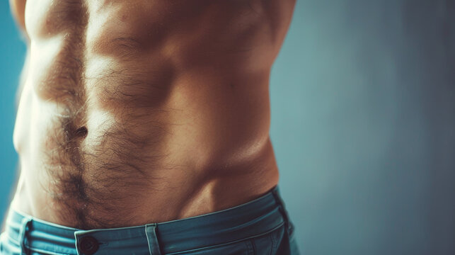 A picture of a bellybutton from a Caucasian male with a light skin tone can be used as a backdrop for other images.