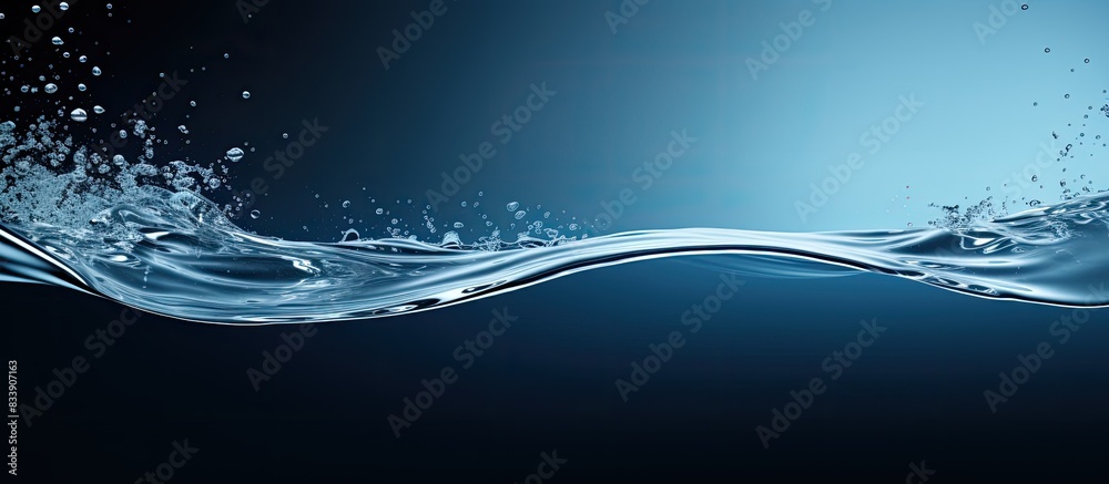 Poster exciting flow of water with copy space image.