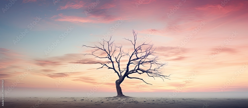 Aufkleber a lifeless tree set against a beautiful sky as a backdrop for a copy space image.