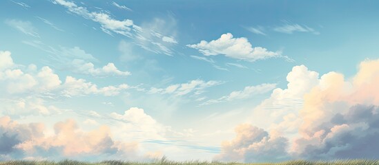 Obraz premium During the late summer months, with a clear view of the sky and copy space image available.