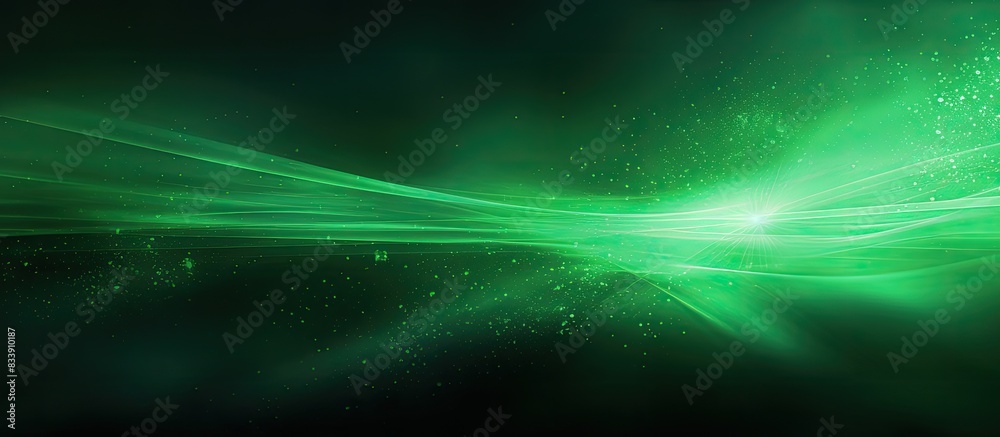 Aufkleber abstract green flare lighting in a copy space image.