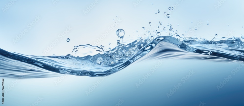 Poster exciting flow of water with copy space image.