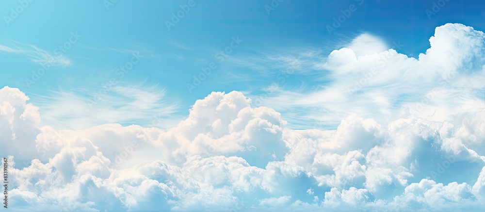 Poster Cloudy sky providing a scenic backdrop with copy space image.