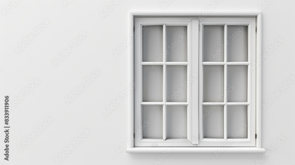 Aufkleber A detailed view of a window on a white background, with no additional context