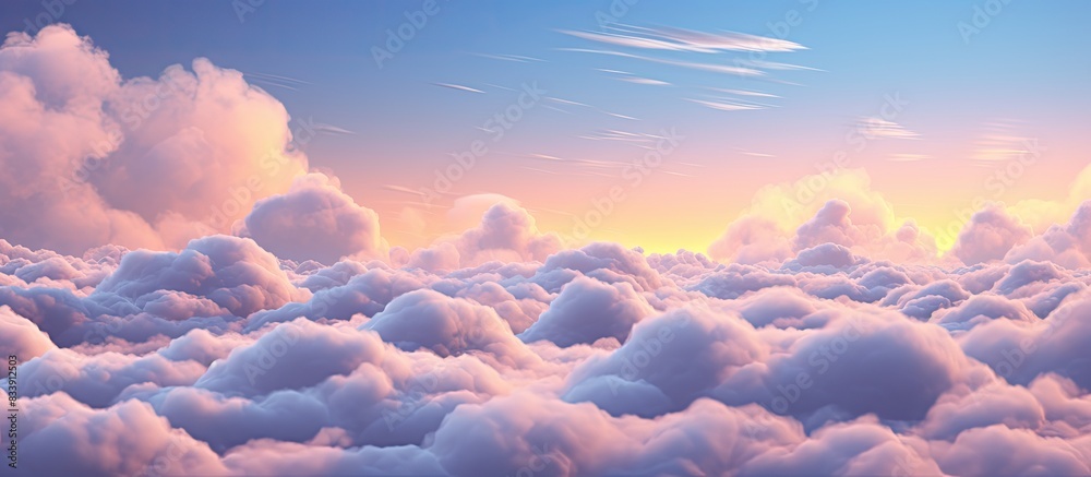 Leinwandbilder soft focus pastel-colored clouds create a dreamy backdrop with ample copy space image.