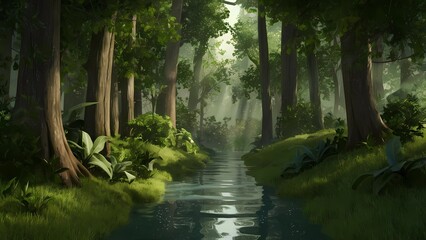 Obraz premium Majestic Forest Scene 