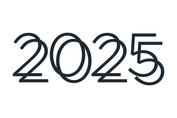 2025 Happy New Year logo design vector
