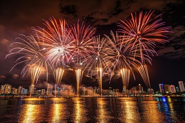 Firework ShowsImages and videos of organized firework displays, capturing the grandeur and colors lighting up the sky