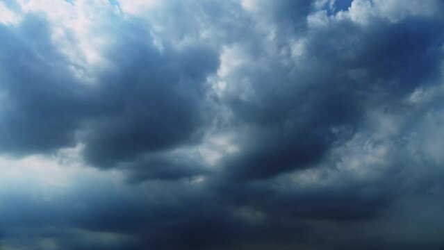 Time lapse of cloudy sky at overcast