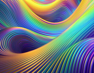 Bunte Wellen in Pastell Farben als Hintergrund Banner	