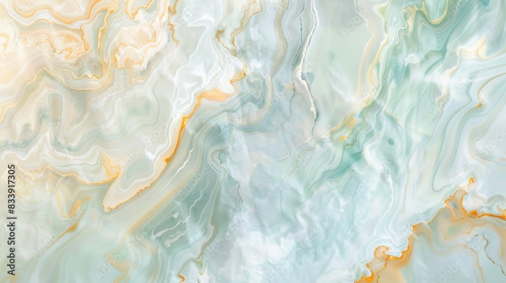 Aufkleber A detailed view of a painted wave with oceanic colors and textures, suitable for use in illustrations or design projects