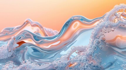 Fototapeta premium Illustrate a 3D flat render of an abstract