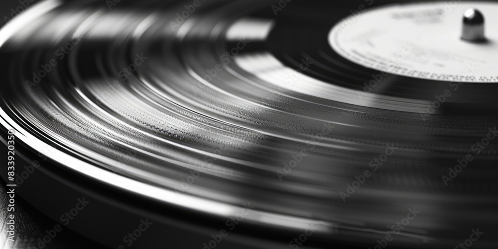 Aufkleber a close-up shot of a record placed on a table
