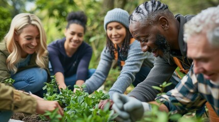 Unity in Diversity - Diverse Team Collaborating on Community Project