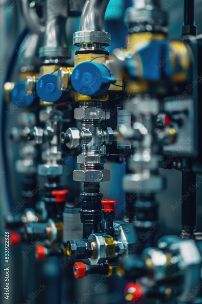 Poster A group of valves linked together for efficient fluid flow control
