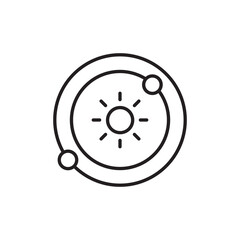 Solar System icon design with white background stock illustration