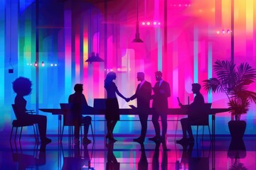 Group of people gathered around a table sharing food and company