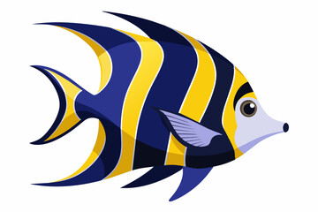 Angel fish vector illustration an white background