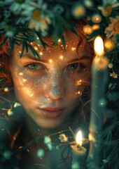 Imbolc is an ancient Gaelic traditional festival marking the beginning of spring. A girl in the image of the pagan goddess Brigid
