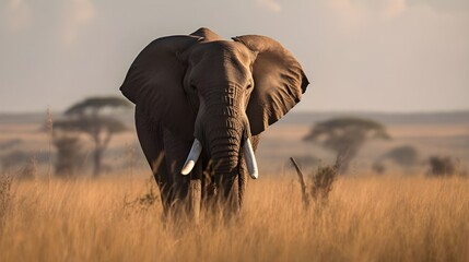 Obraz premium Elephant in the Savanna