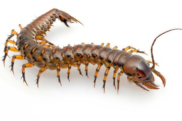 Fototapeta premium Centipede isolated on white background